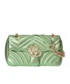 Gucci Gg Marmont Small Shoulder Bag In Green