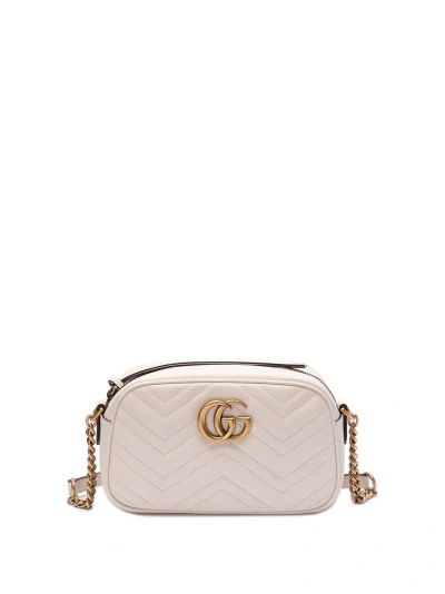 Gucci `gg Marmont` Small Shoulder Bag In Beige