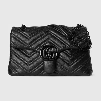 Gucci Gg Marmont Small Shoulder Bag In Black