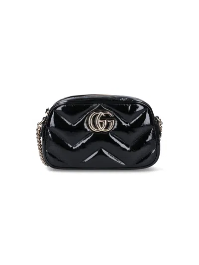 Gucci 'gg Marmont' Small Shoulder Bag In Black  