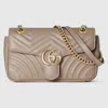 Gucci Gg Marmont Small Shoulder Bag In Neutral
