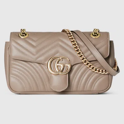 Gucci Gg Marmont Small Shoulder Bag In Neutral
