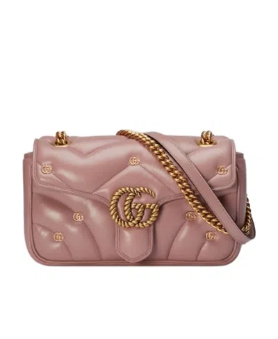 Gucci Gg Marmont Small Shoulder Bag In Pink