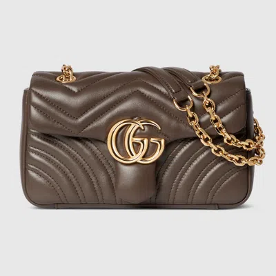 Gucci Gg Marmont Small Shoulder Bag In Brown