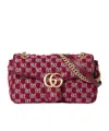 Gucci Small Gg Marmont Shoulder Bag In Red