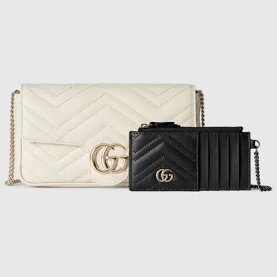 Gucci Gg Marmont Small Shoulder Bag In White