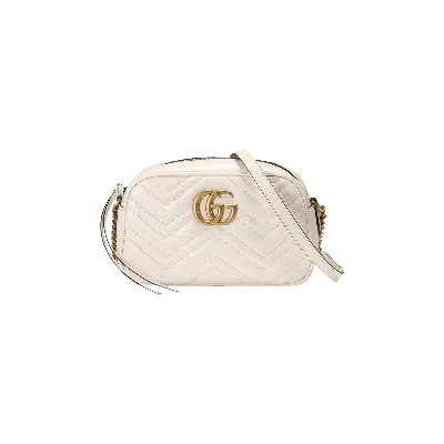 Pre-owned Gucci Gg Marmont Small Shoulder Bag 'white'