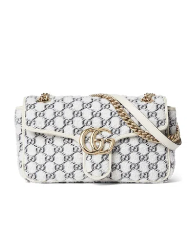 Gucci Gg Marmont Small Shoulder Bag In White