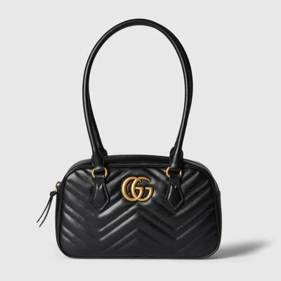 Gucci Gg Marmont Small Top Handle Bag In Black