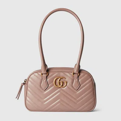 Gucci Gg Marmont Small Top Handle Bag In Brown