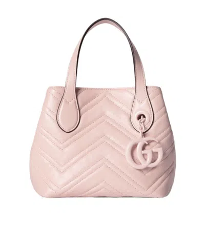 Gucci Gg Marmont Small Tote Bag In Pink