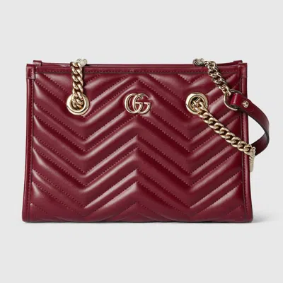 Gucci Gg Marmont Small Tote Bag In Burgundy