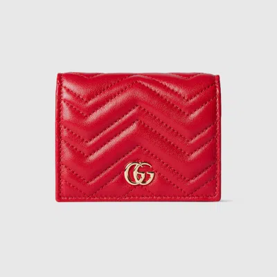 Gucci Gg Marmont Small Wallet In Red