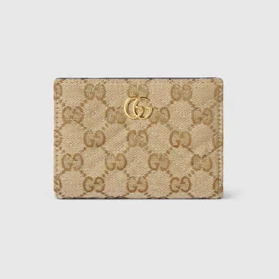 Gucci Gg Marmont Small Wallet In Sand