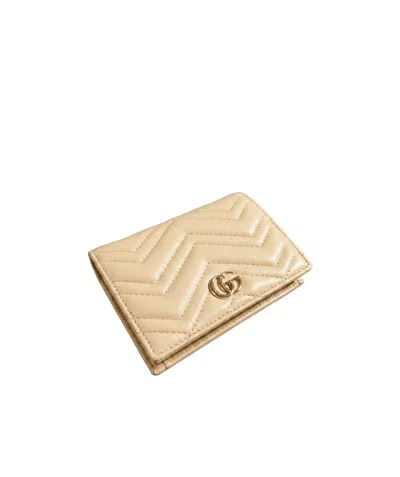 Gucci Gg Marmont Small Wallet In Yellow