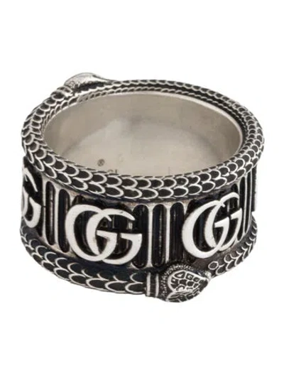 Pre-owned Gucci Gg Marmont Snake Ring In Multicolor
