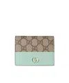 Gucci Gg Marmont Snap Card Bag In Green