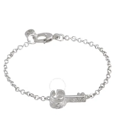 Gucci Gg Marmont Key Charm Bracelet In Silver-tone