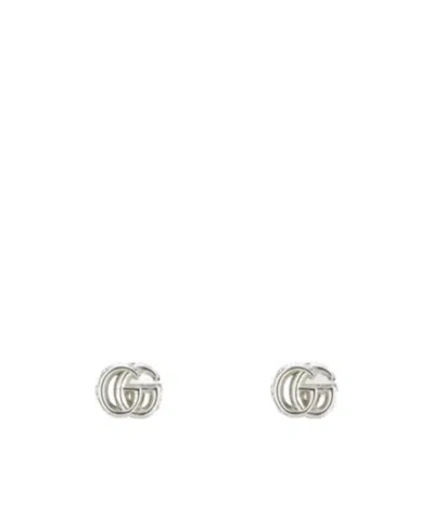 Gucci Gg Marmont Stud Earrings In Gray
