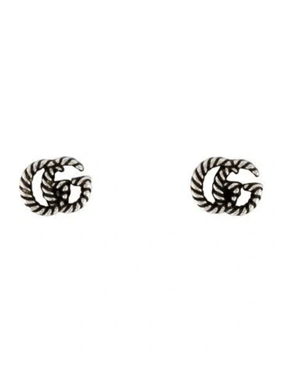 Pre-owned Gucci Gg Marmont Stud Earrings In Multi