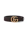 Gucci 'gg Marmont' Suede Belt In Brown