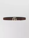 Gucci Brown Suede Belt With Bamboo Gg Marmont Buckle Women In Brown
