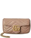 Gucci Gg Marmont Super Mini Matelasse Leather Shoulder Bag In Pink