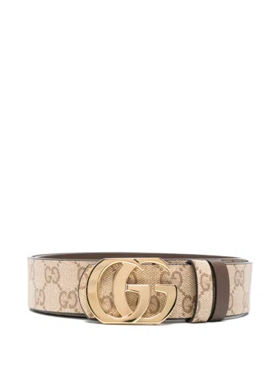 Gucci Gg Marmont Supreme Belt In Metallic
