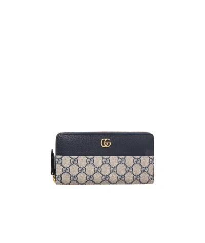 Gucci Gg Marmont Texture Wallet In Black