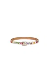 Gucci Gg Marmont Thin Belt In Brown