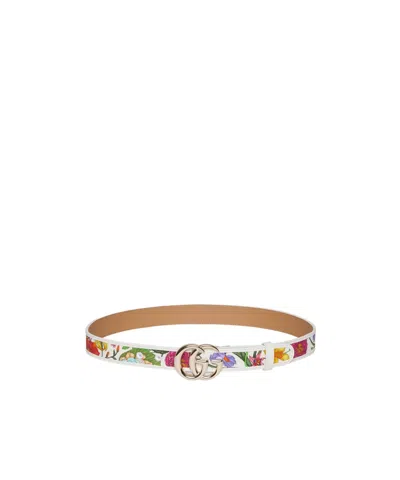 Gucci Gg Marmont Thin Belt In Brown