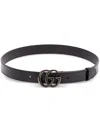 Gucci Gg Marmont Thin Belt In Black