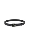Gucci Gg Marmont Fabric Belt In Black