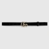 Gucci Gg Marmont Leather Belt In Black