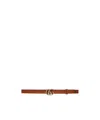 Gucci Leather Belt With Double G Buckle In Brown