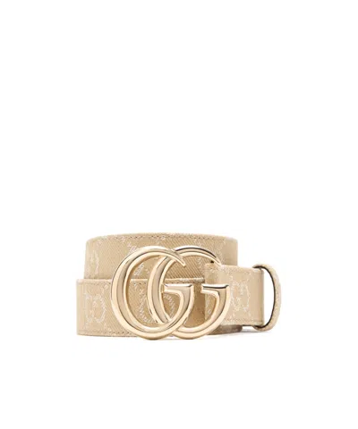 Gucci Gg Marmont Thin Belt In Brown
