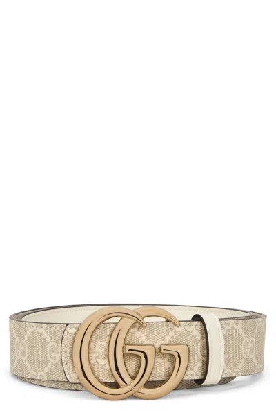 Gucci Gg Marmont Thin Belt In Neutral