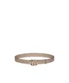 Gucci Gg Marmont Thin Belt In Taupe