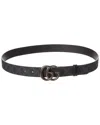 Gucci Gg Marmont Thin Gg Supreme Canvas & Leather Belt
