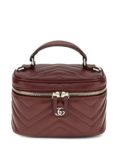 Gucci Gg Marmont Top-handle Handbag In Red