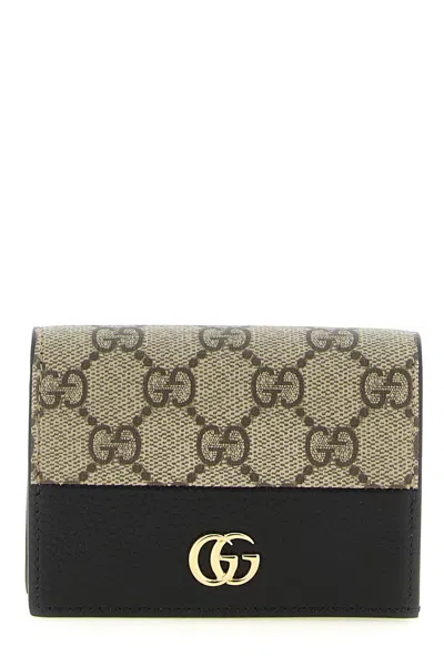 Gucci Gg Marmont Two-tone Wallet In Multi