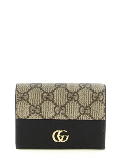 Gucci Gg Marmont Two-tone Wallet In Multi