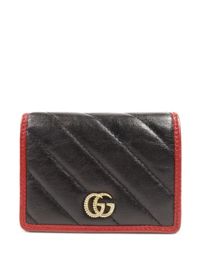 Pre-owned Gucci Gg Marmont Wallet In Black