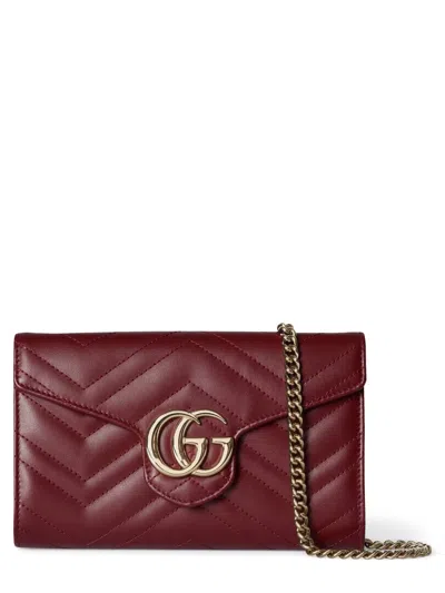 Gucci "gg Marmont" Wallet In Burgundy