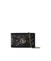 Gucci Gg Marmont Wallet On Chain In Black
