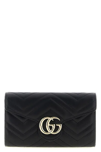 Gucci 'gg Marmont' Wallet On Chain In Black