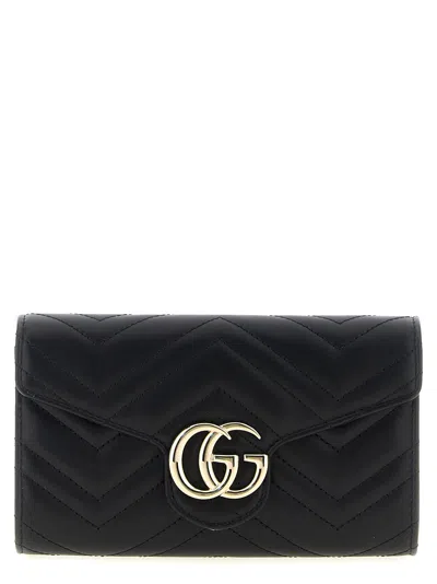 Gucci 'gg Marmont' Wallet On Chain In Black