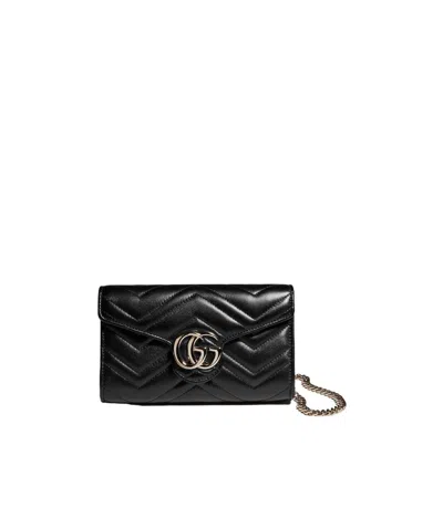 Gucci Gg Marmont Wallet On Chain In Black