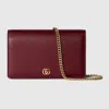Gucci Gg Marmont Wallet On Chain In Bordeaux