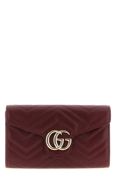 Gucci 'gg Marmont' Wallet On Chain In Red